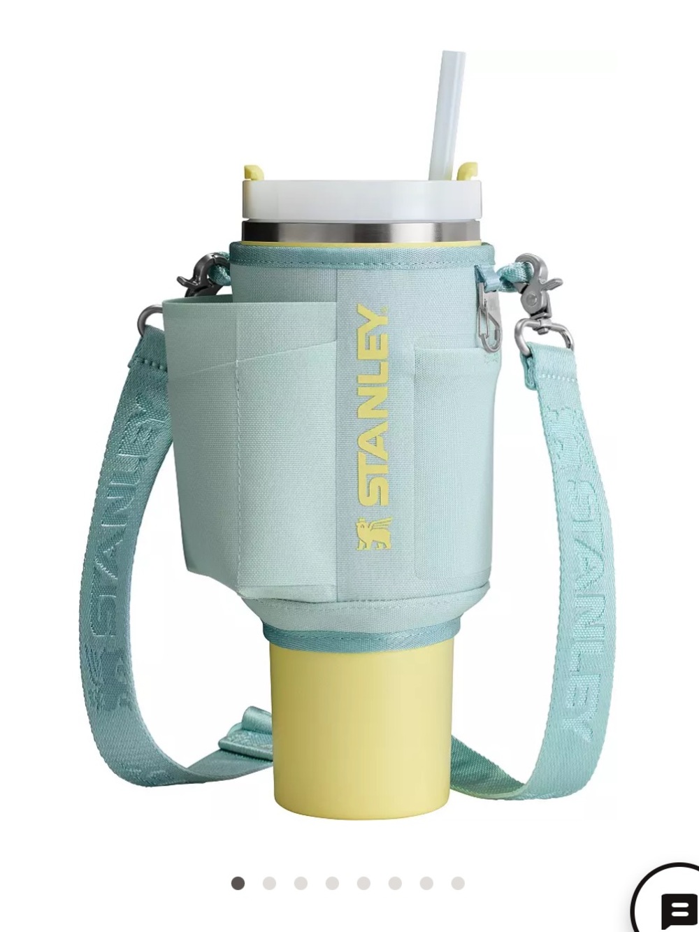 Stanley Light Teal Carry Sleeve with Yellow Logo